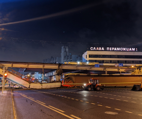 Traffic on the new Nemiga bridge is open: a month of work in 25 seconds